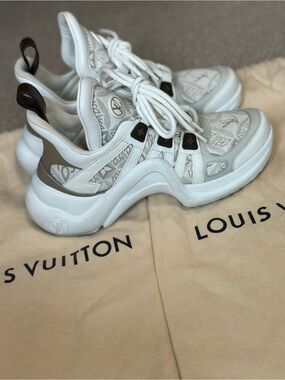 Louis Vuitton White Gray Monogram Archlight Women’s Sneakers